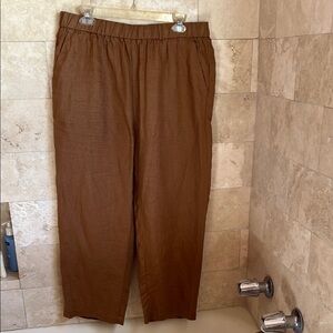 Women’s quince Brown linen Pants L
